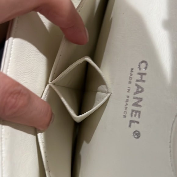 Chanel White Medium SHW Double Classic Flap in Lambskin - Picture 13 of 17